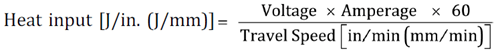 Heat input formula