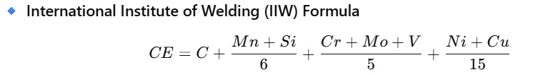 IIW formula for CE calculation