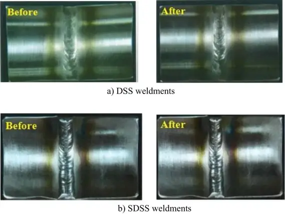 DSS and SDSS weld after and before G48 test