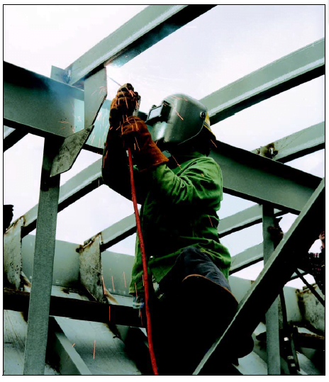 Structural steel welding with SMAW