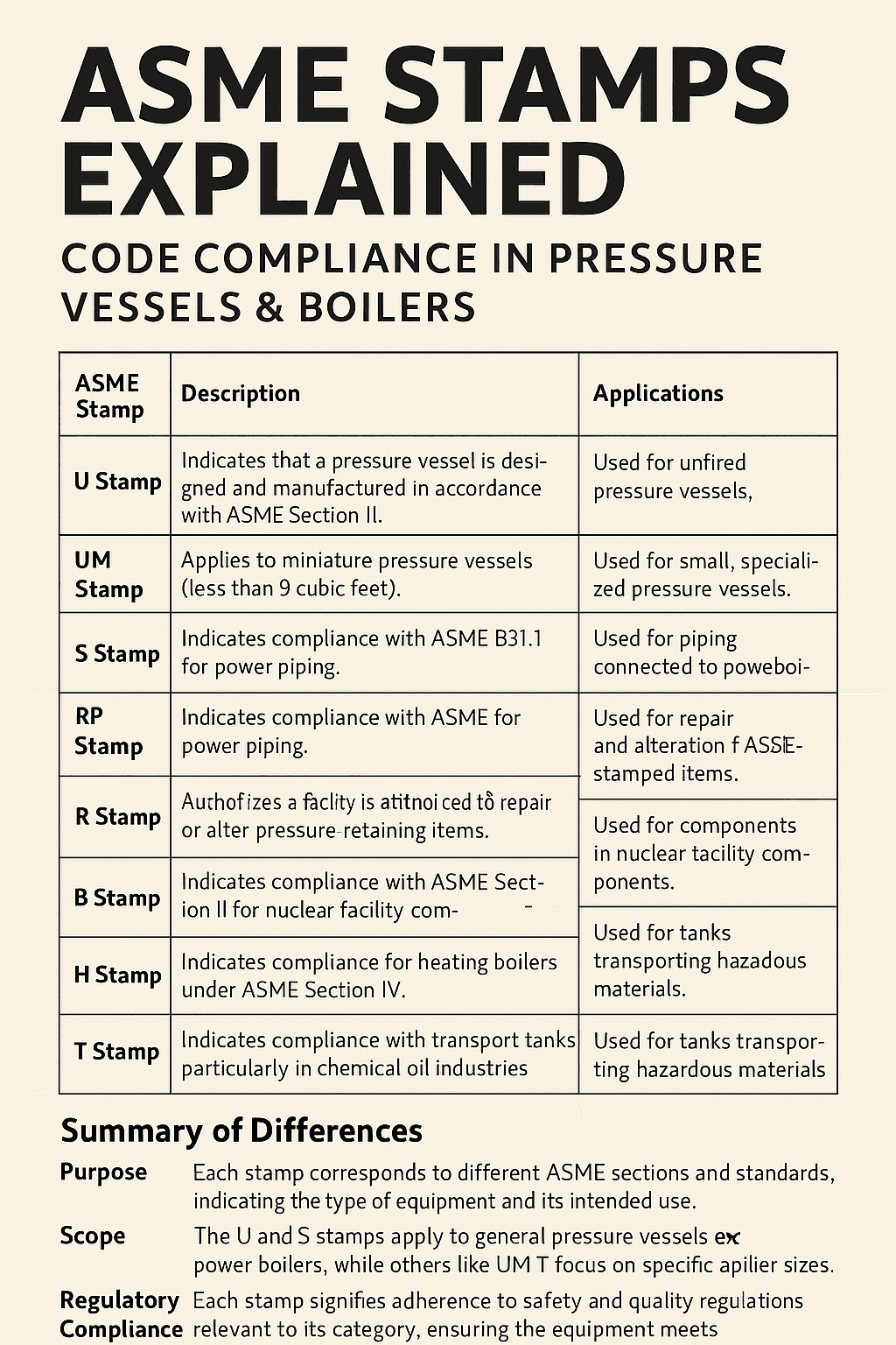 ASME stamps