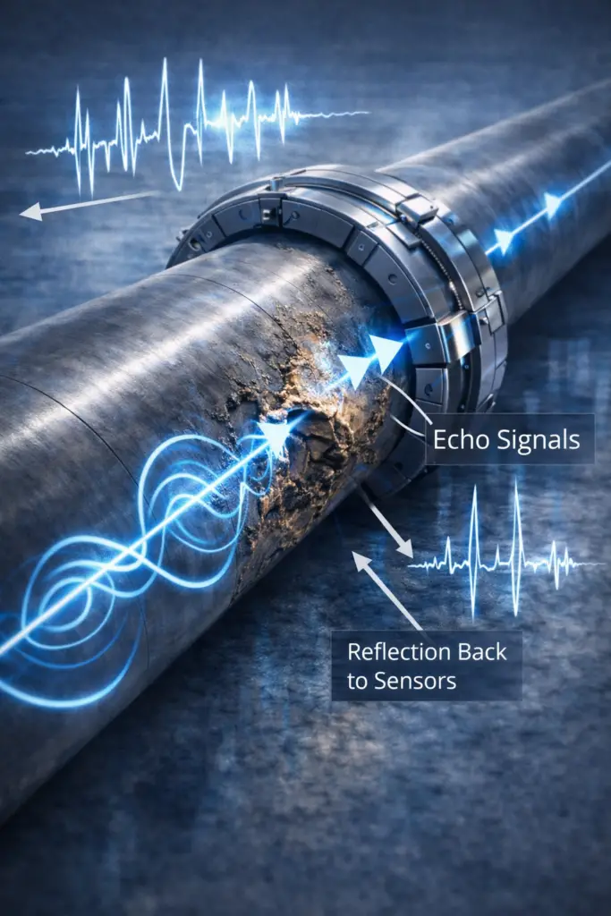 LRUT corrosion detection using echo signals