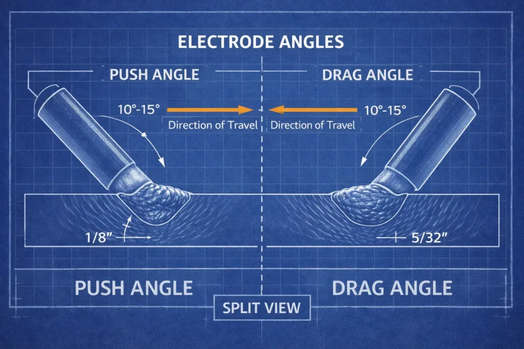 Welding parameter interaction graph