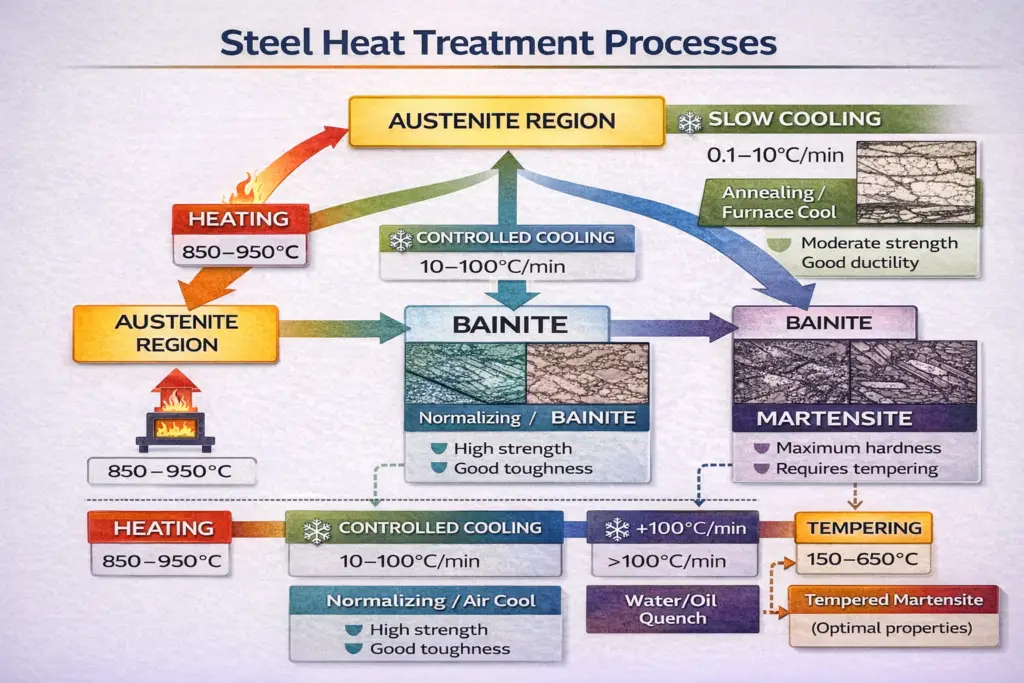 Heat treatment effect on microstructure