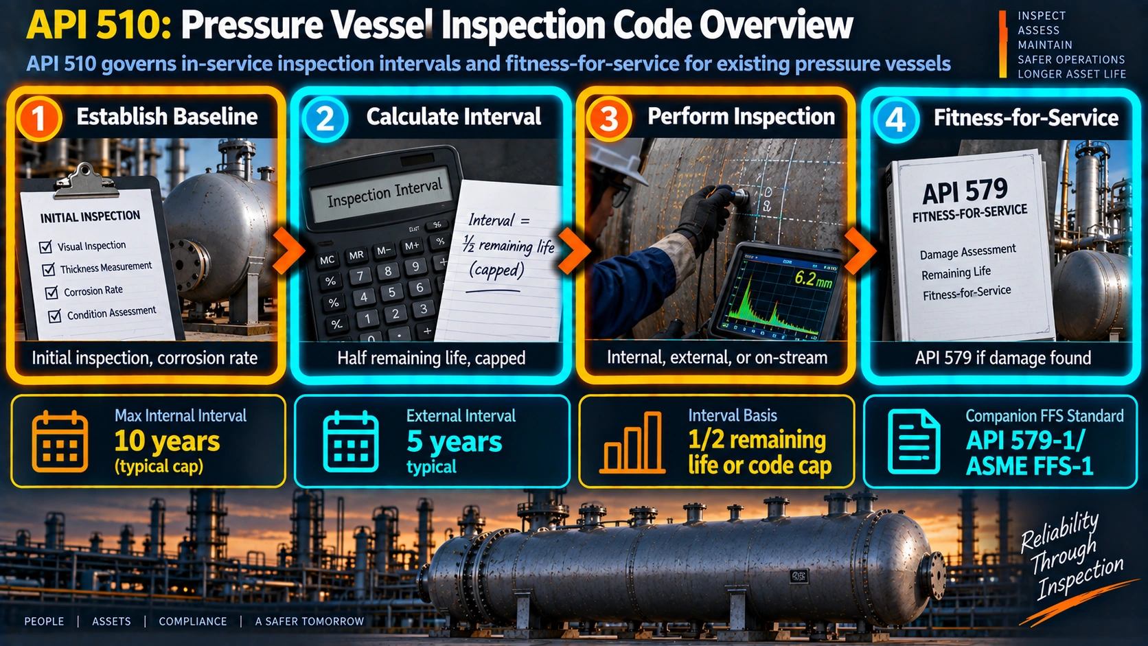 API 510 pressure vessel inspector certification path: experience, application, exam, renewal