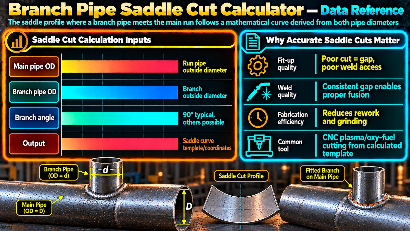 Saddle cut calculation inputs and why accurate cuts matter
