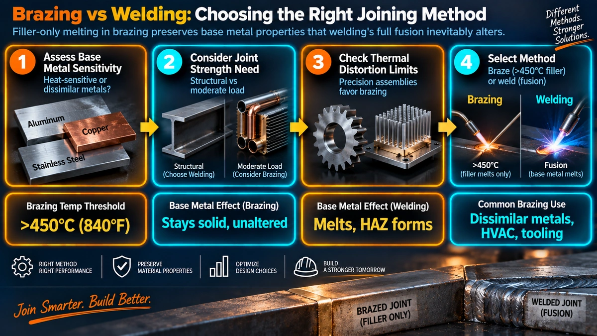 Brazing versus welding joining method selection process