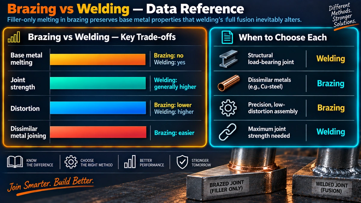 Brazing versus welding key trade-offs and when to choose each