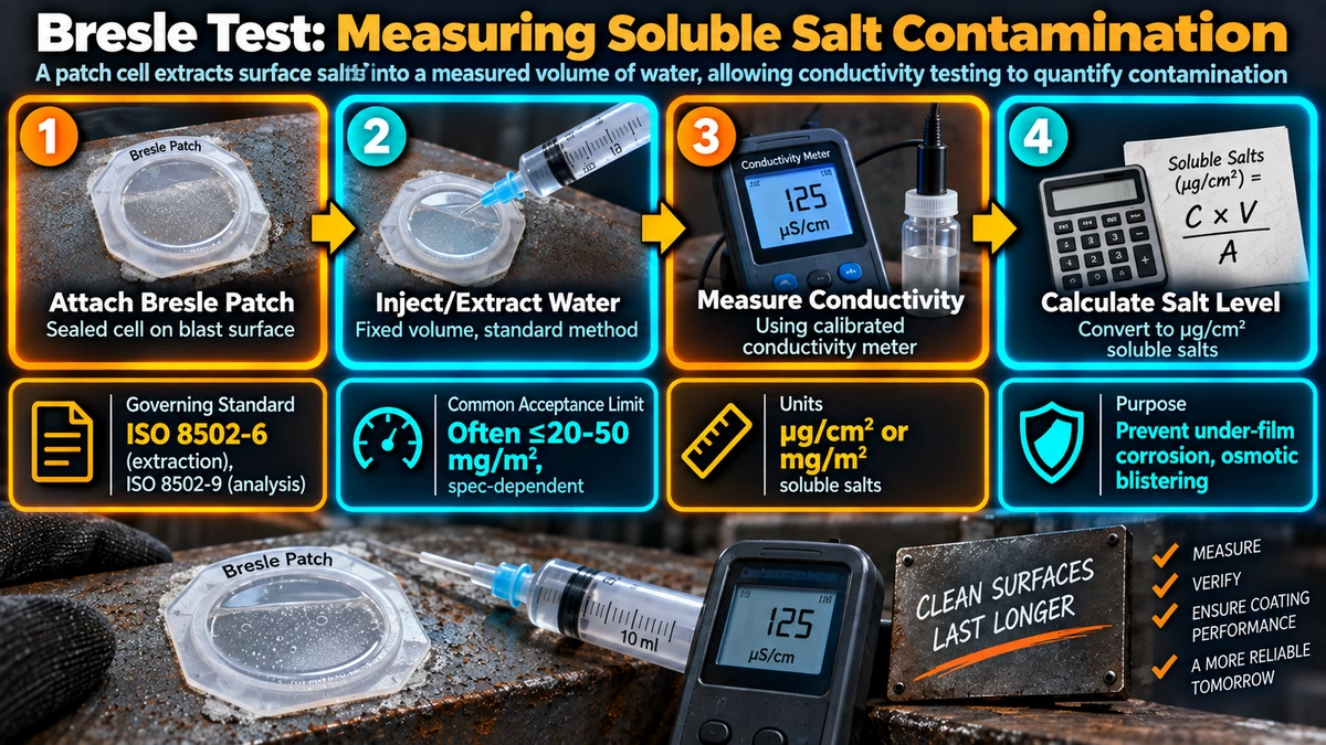 Bresle test soluble salt contamination measurement process