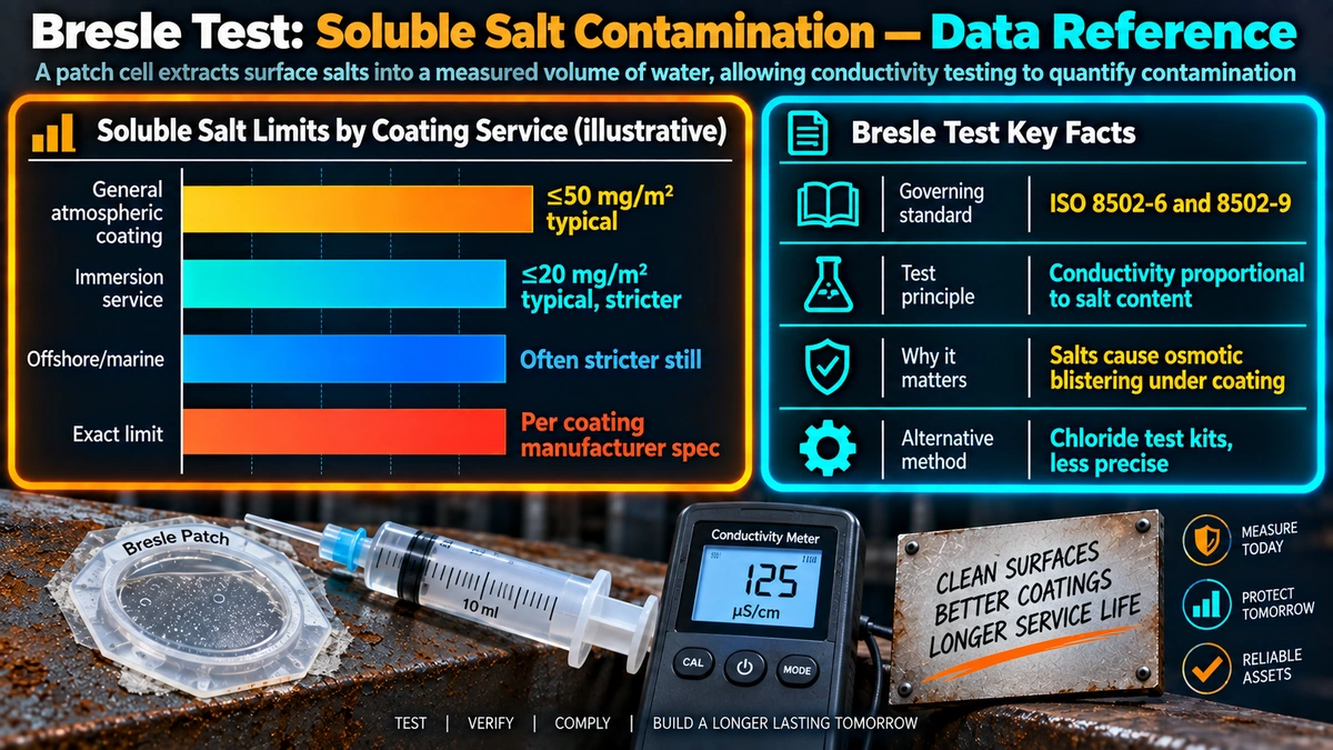 Soluble salt limits by coating service and Bresle test key facts