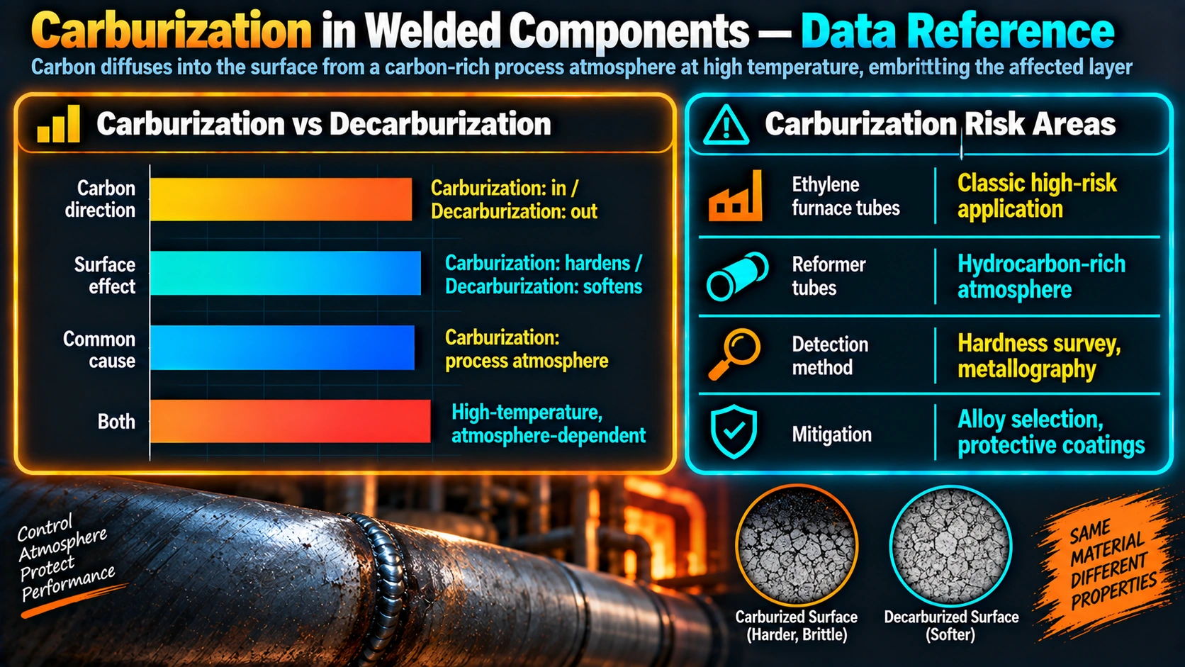 Carburization in Welded Components — Data Reference