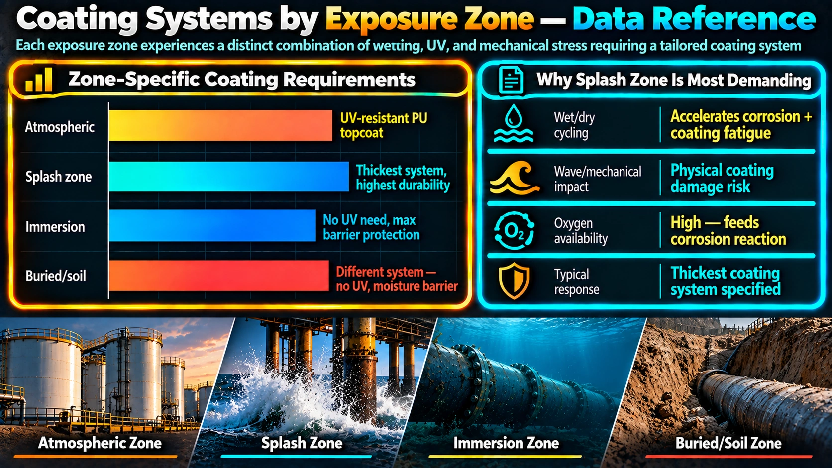 Coating Systems by Exposure Zone — Data Reference
