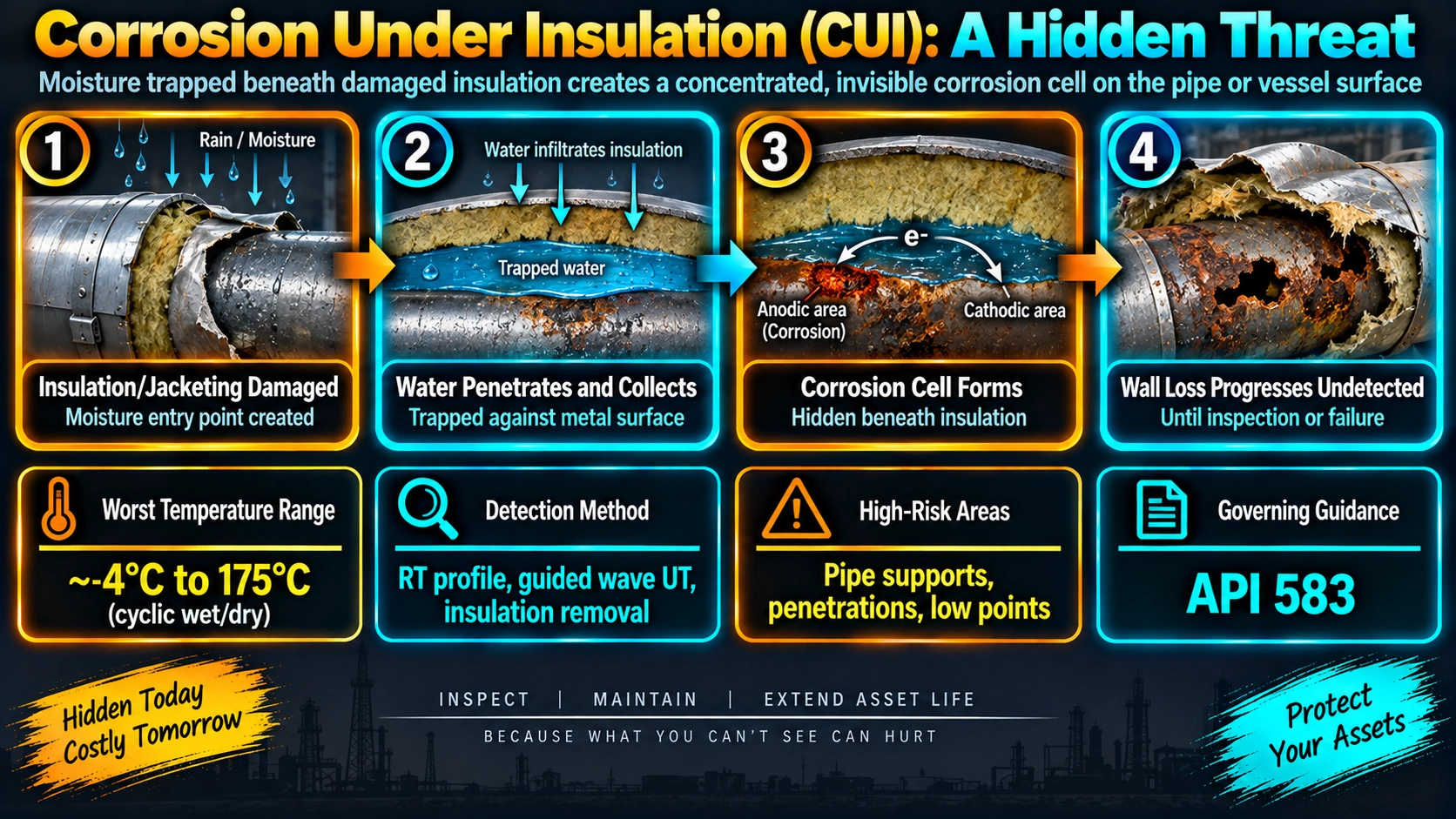 Corrosion Under Insulation (CUI): A Hidden Threat