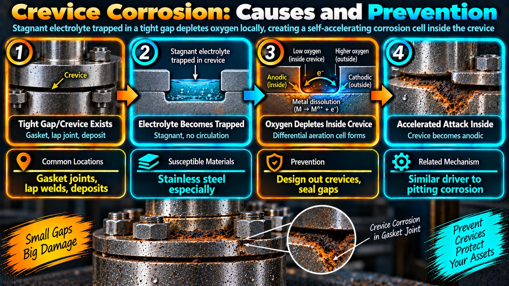 Crevice Corrosion: Causes and Prevention