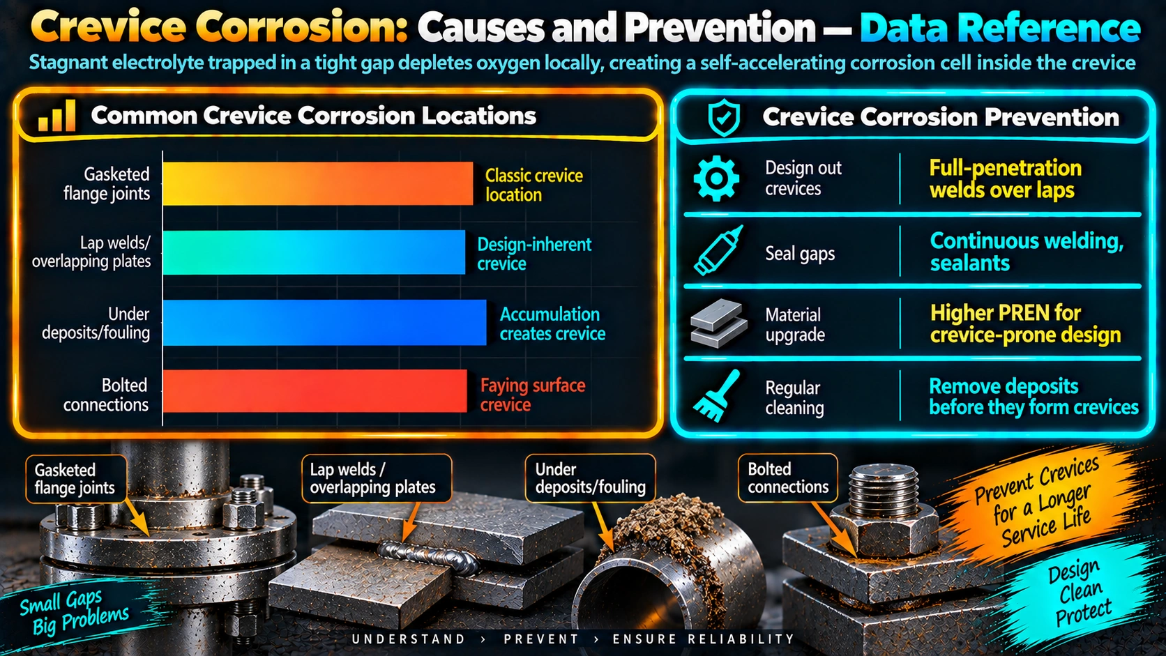 Crevice Corrosion: Causes and Prevention — Data Reference