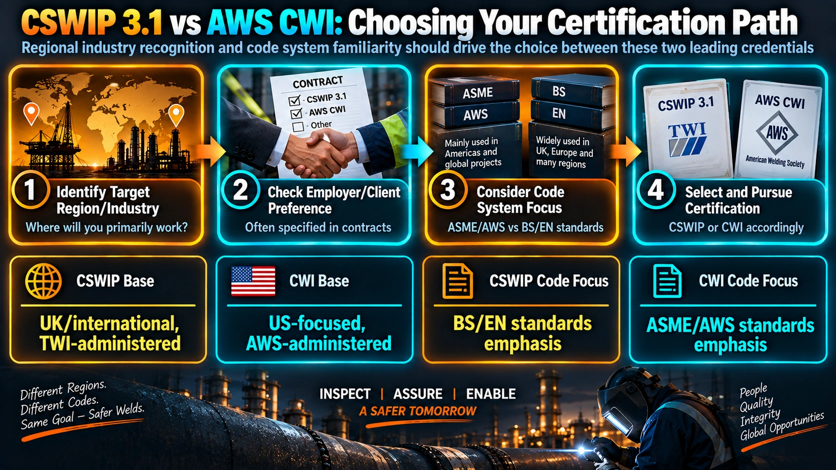 CSWIP 3.1 vs AWS CWI: Choosing Your Certification Path
