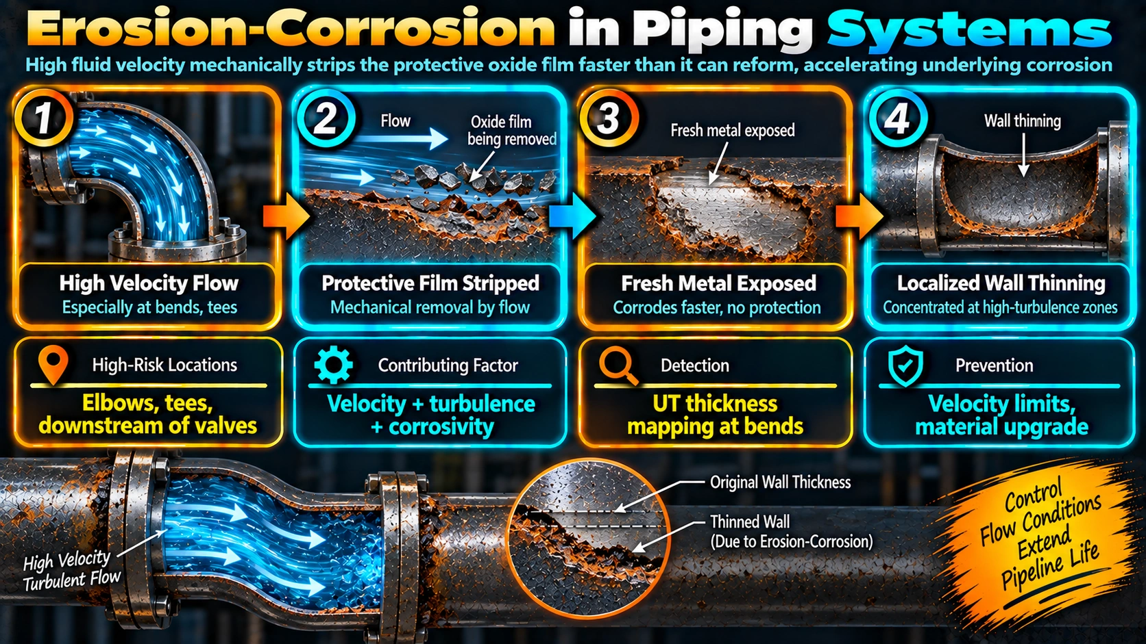 Erosion-Corrosion in Piping Systems