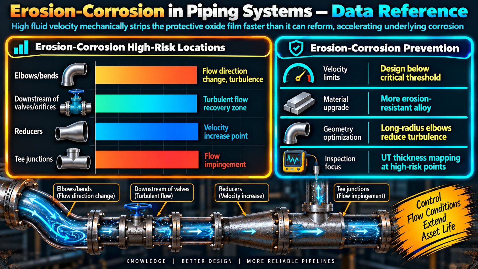 Erosion-Corrosion in Piping Systems — Data Reference