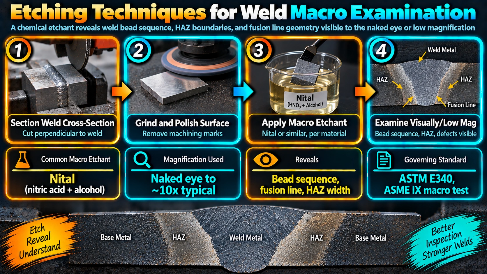 Etching Techniques for Weld Macro Examination