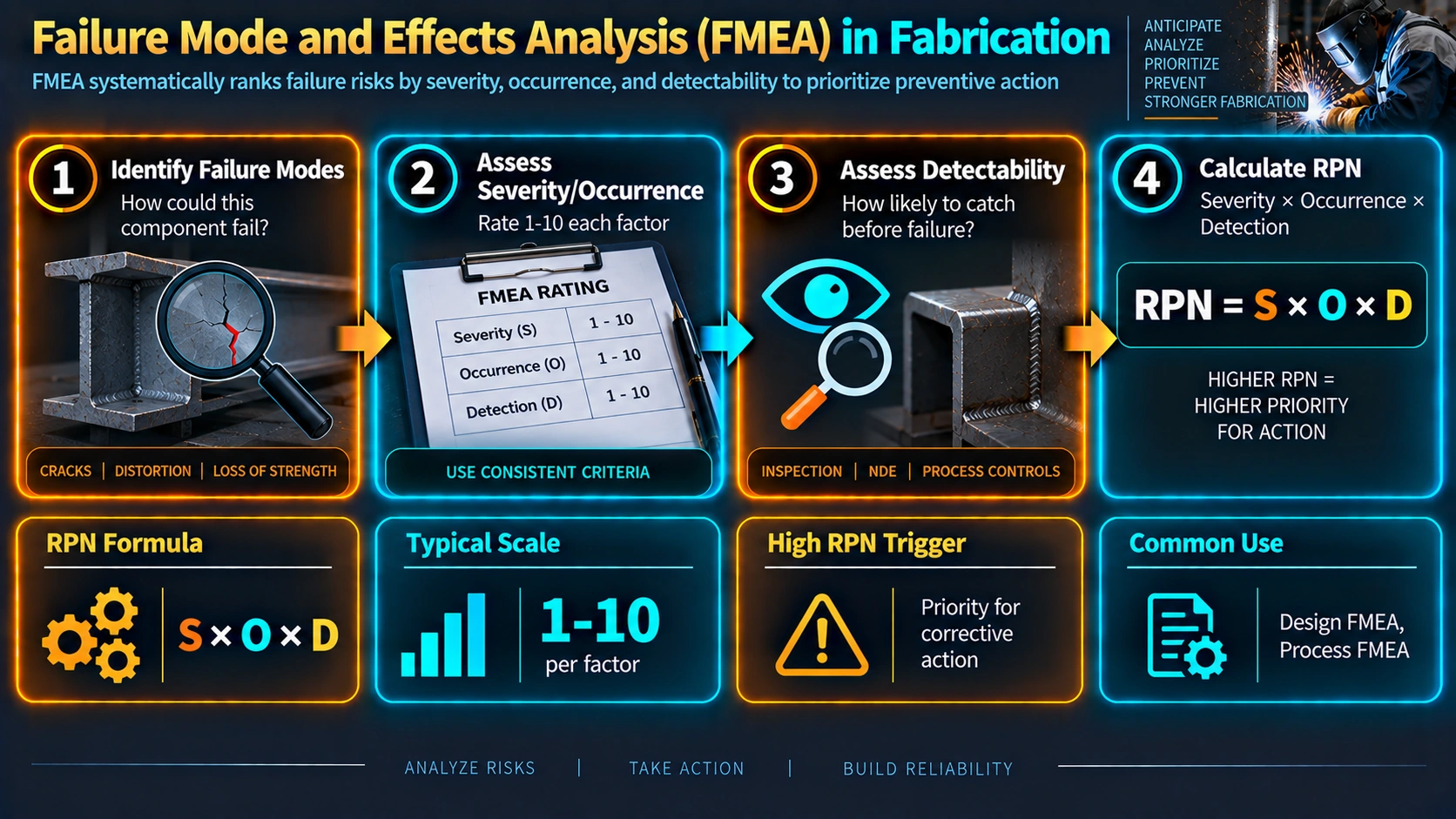 Failure mode and effects analysis process for fabrication risk assessment