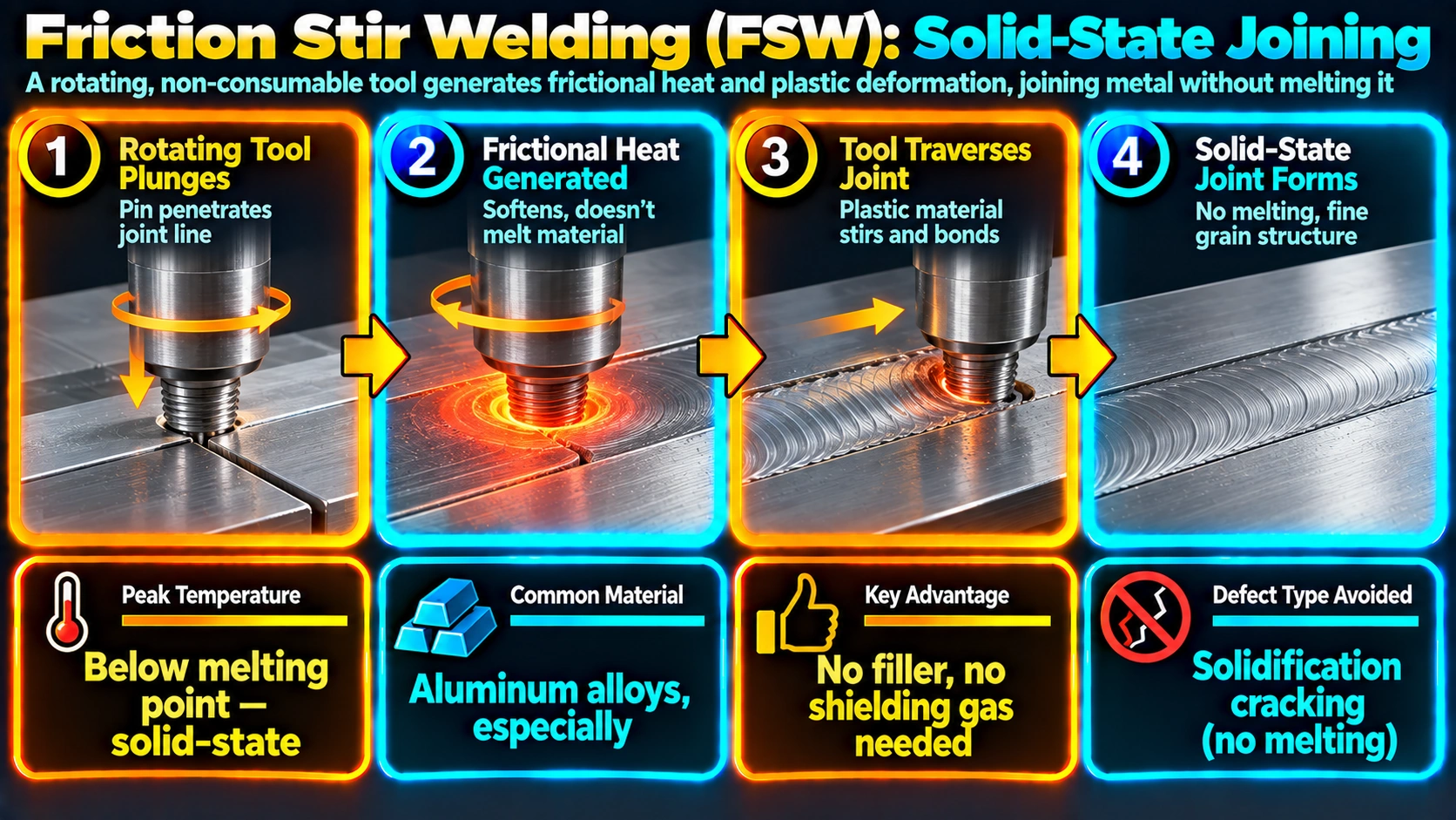 Friction stir welding solid-state joining process
