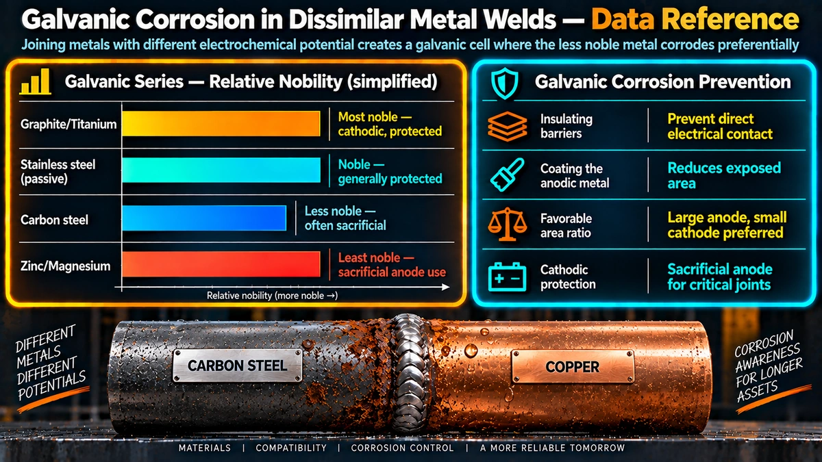 Galvanic series nobility comparison and corrosion prevention methods
