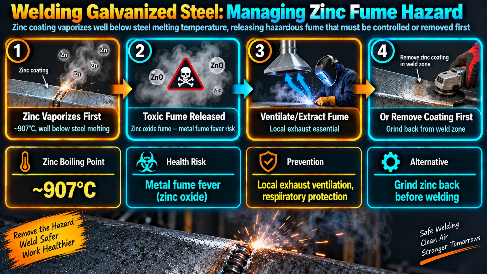 Welding Galvanized Steel: Managing Zinc Fume Hazard
