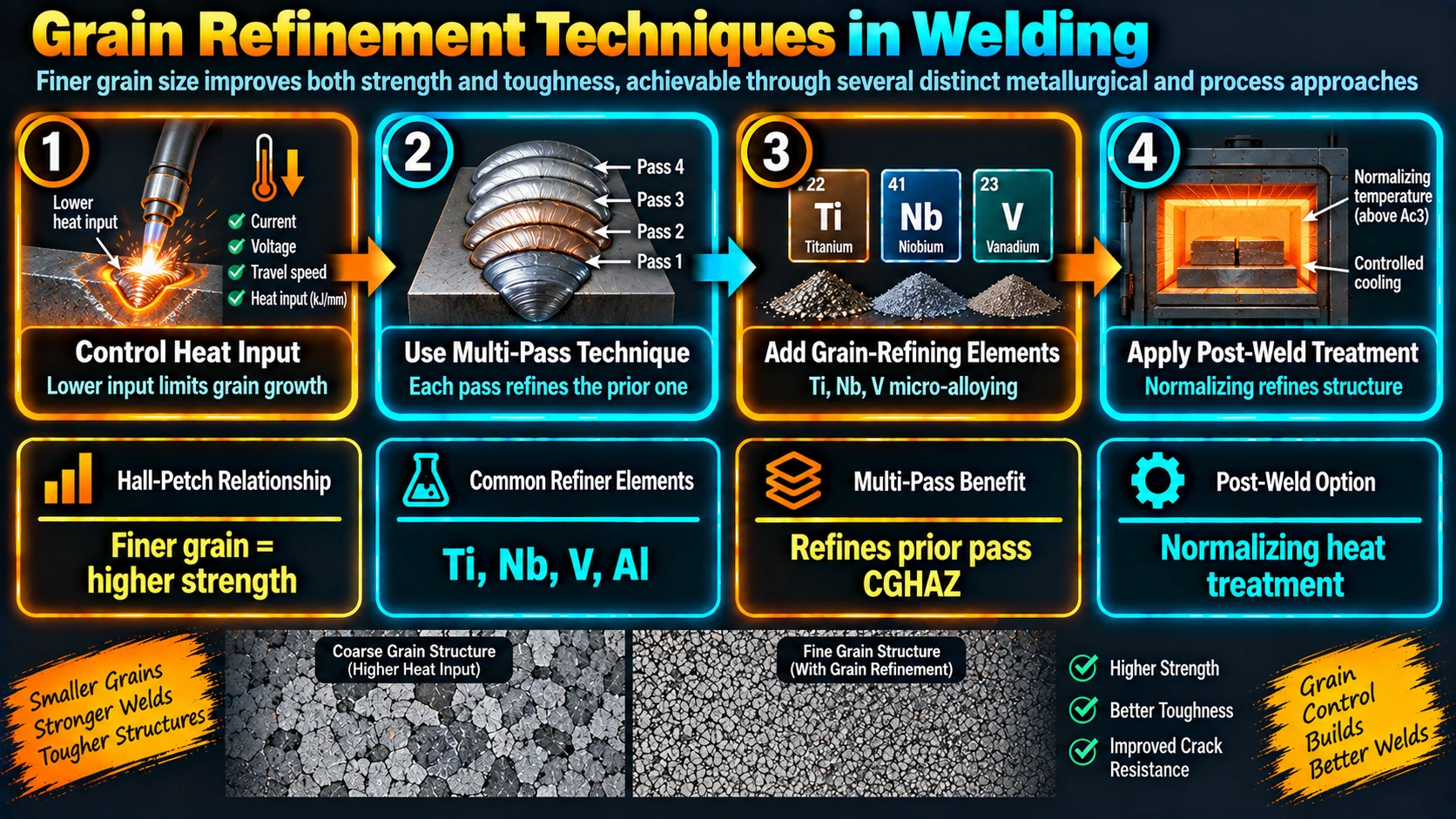 Grain Refinement Techniques in Welding — Data Reference