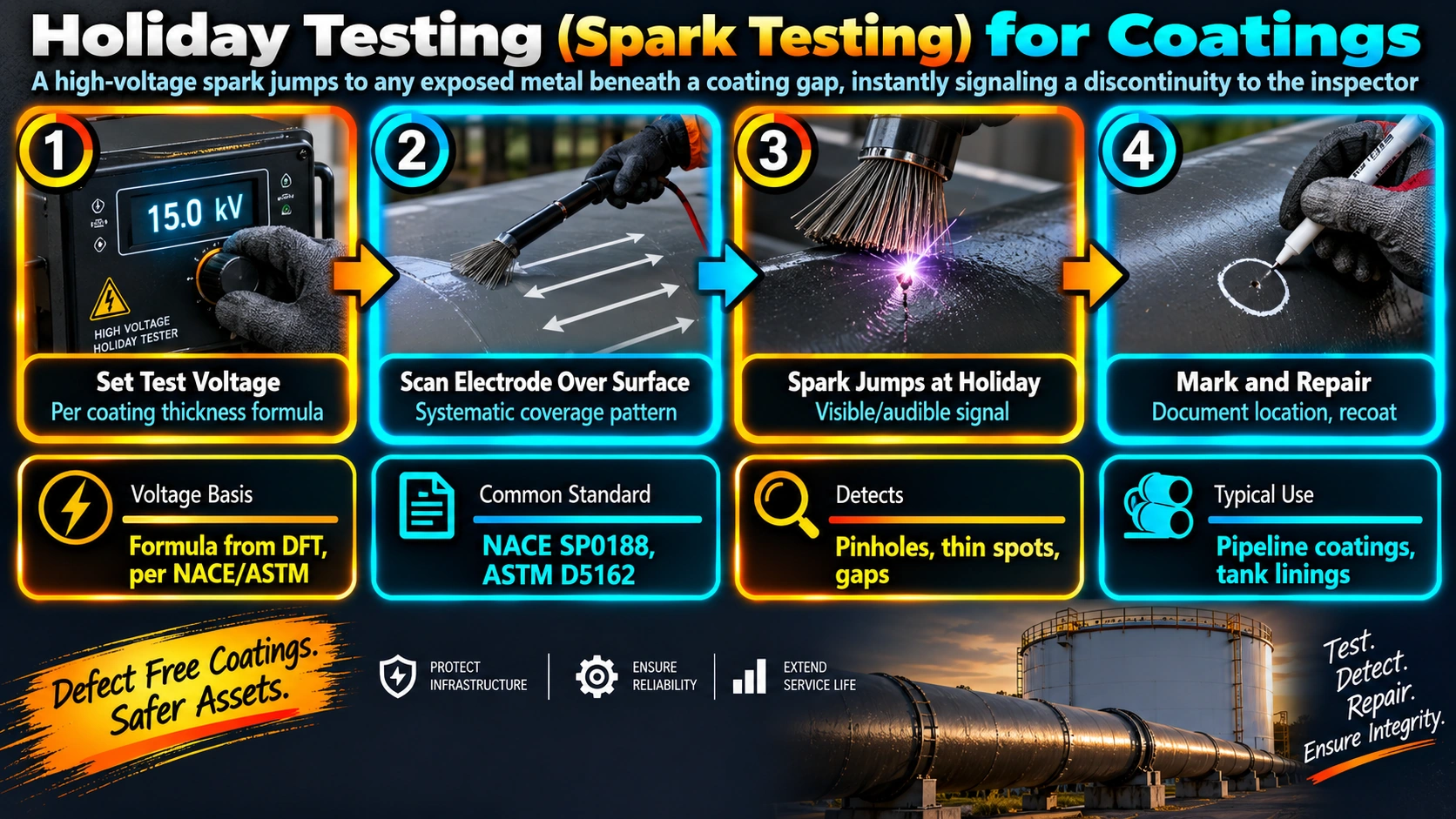 Holiday Testing (Spark Testing) for Coatings