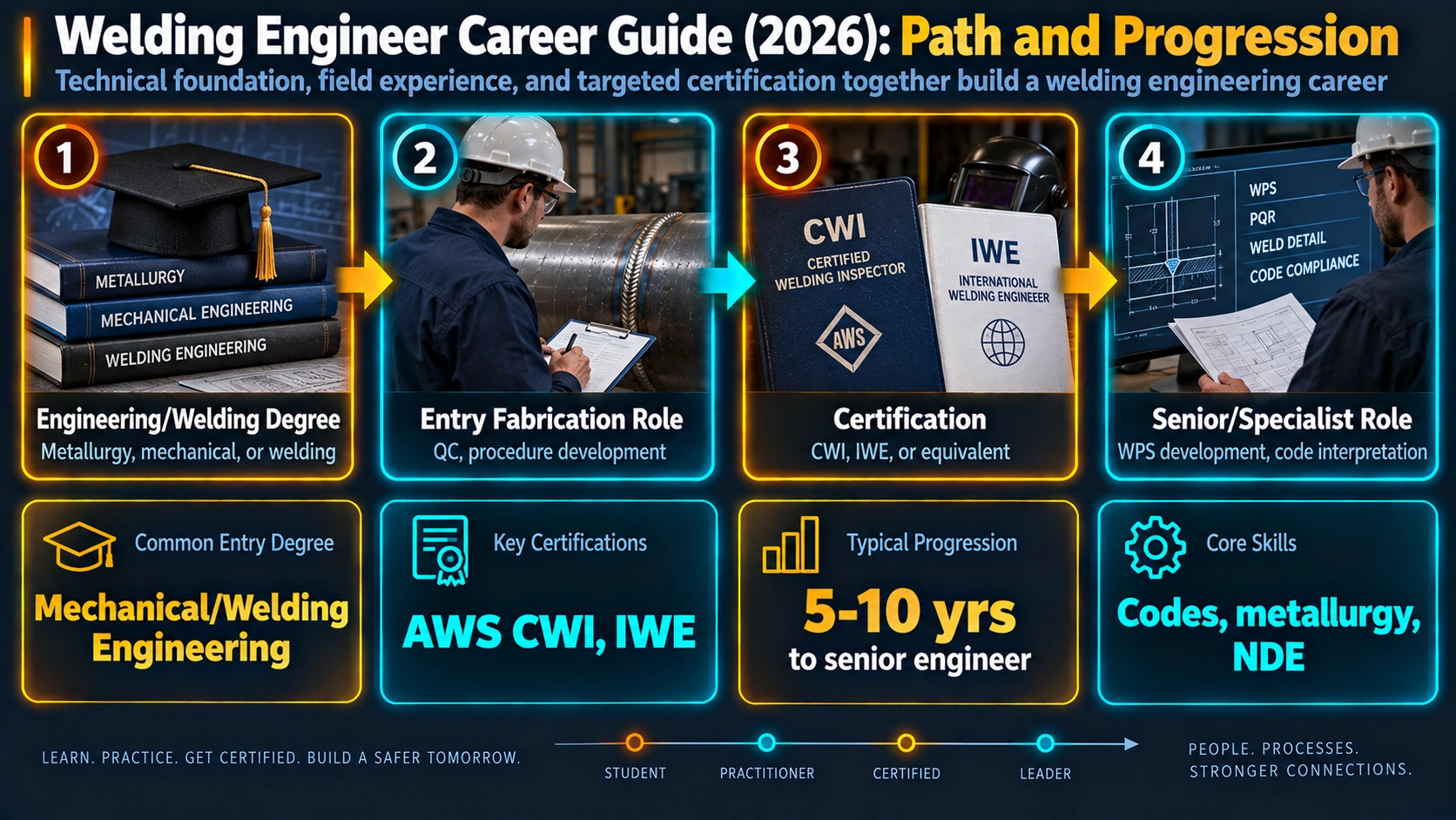 Career path to becoming a certified welding inspector from technical background to certification