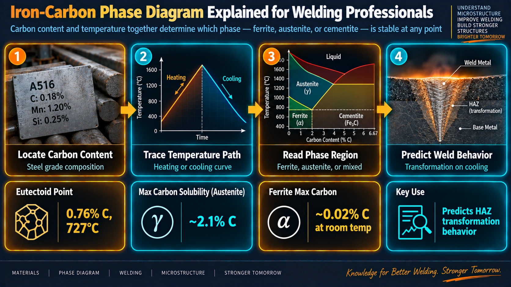 Iron carbon phase diagram reading process for welding professionals