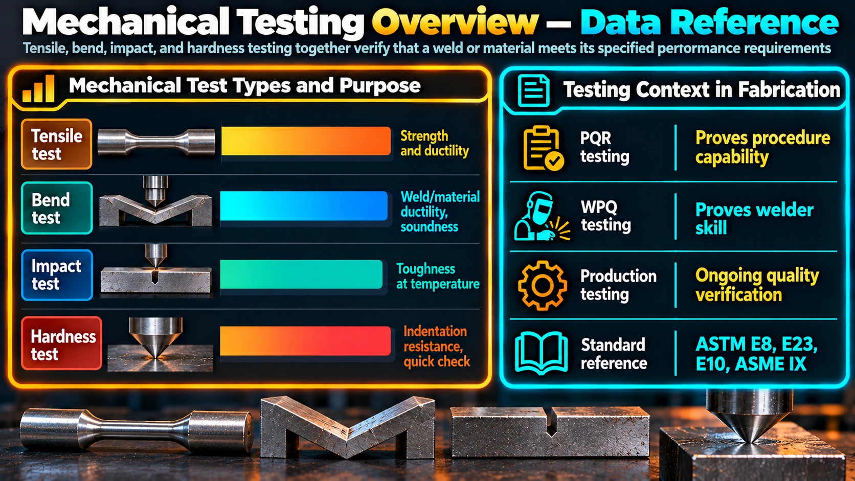 Mechanical Testing Overview — Data Reference
