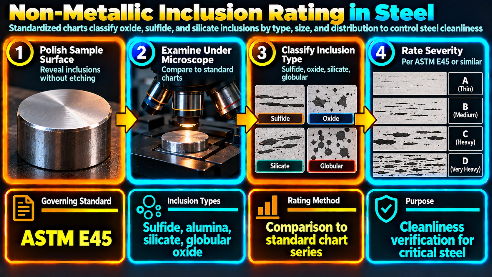 Non-Metallic Inclusion Rating in Steel