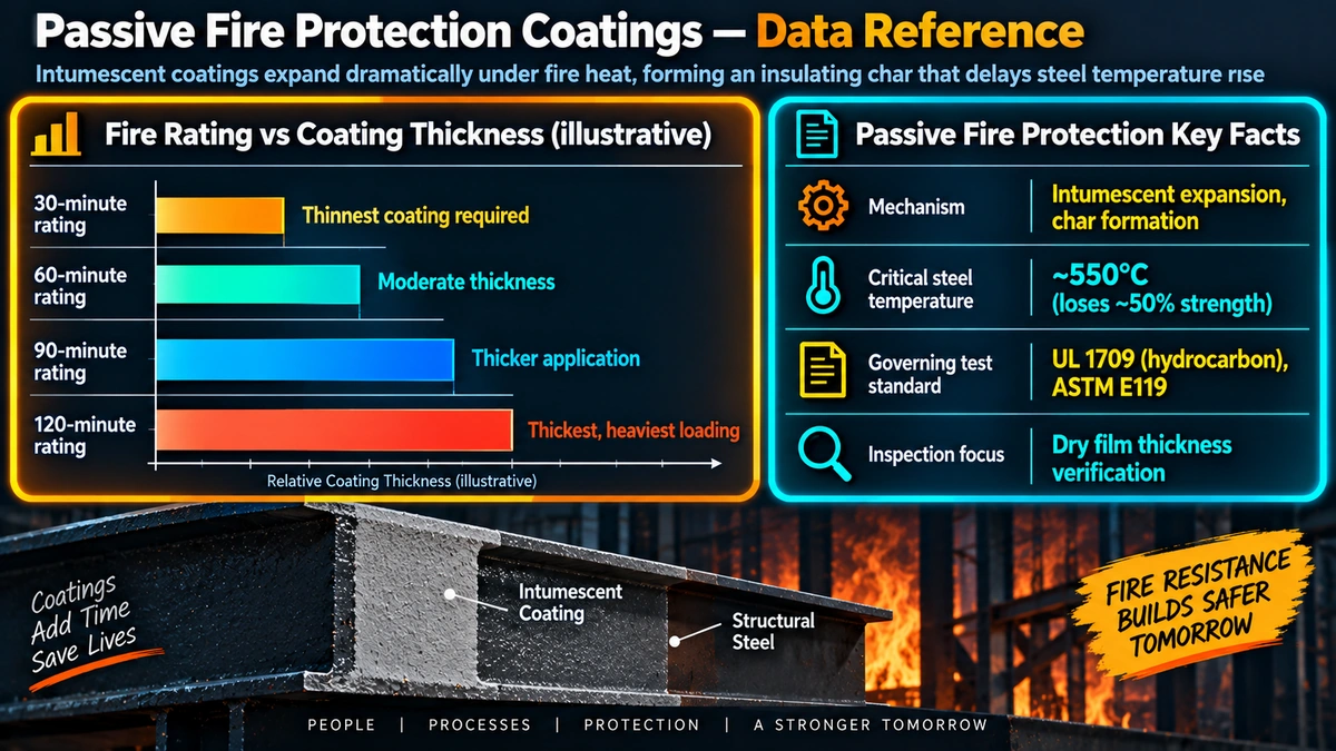 Fire rating versus coating thickness and passive fire protection key facts