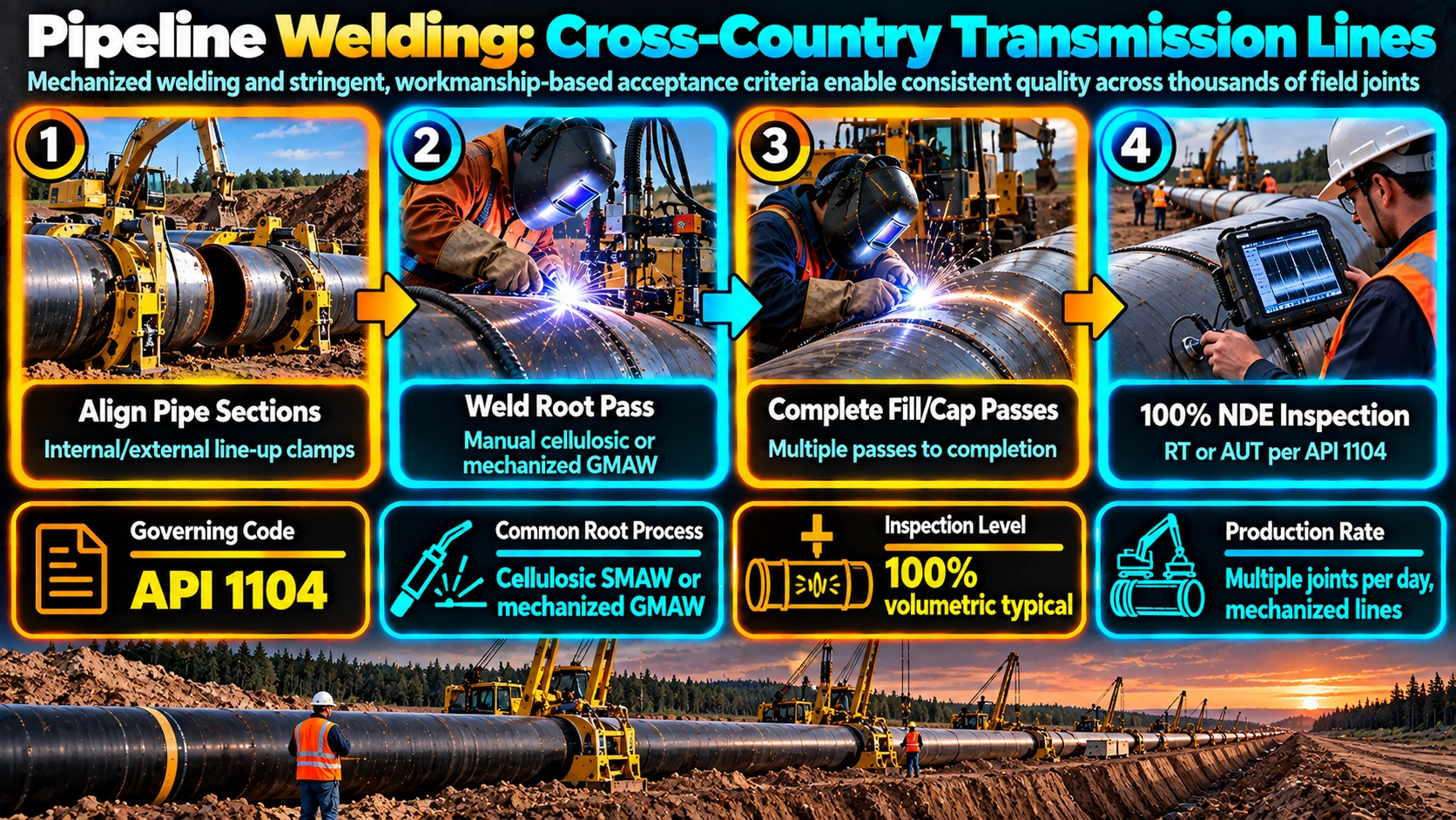 Pipeline Welding: Cross-Country Transmission Lines