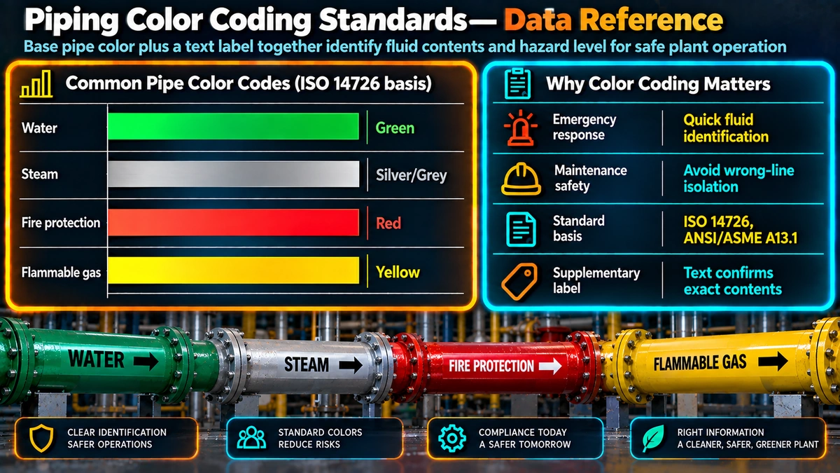 Common pipe color codes and why piping color coding matters