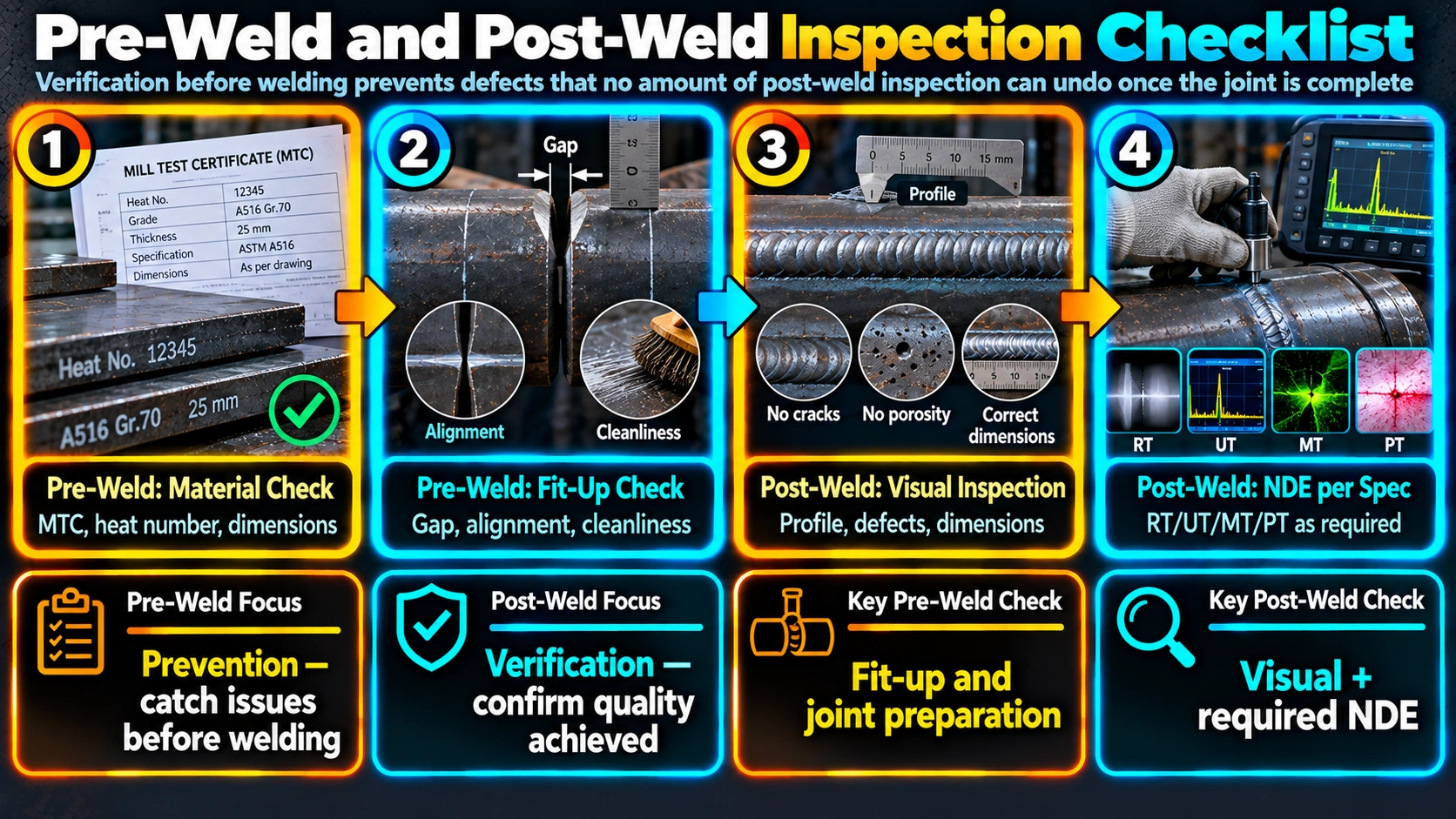 Pre-Weld and Post-Weld Inspection Checklist