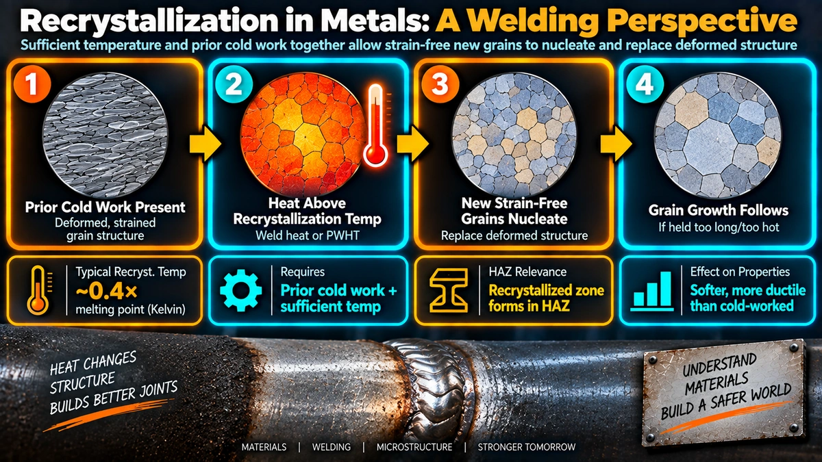 Recrystallization process in metals from a welding perspective