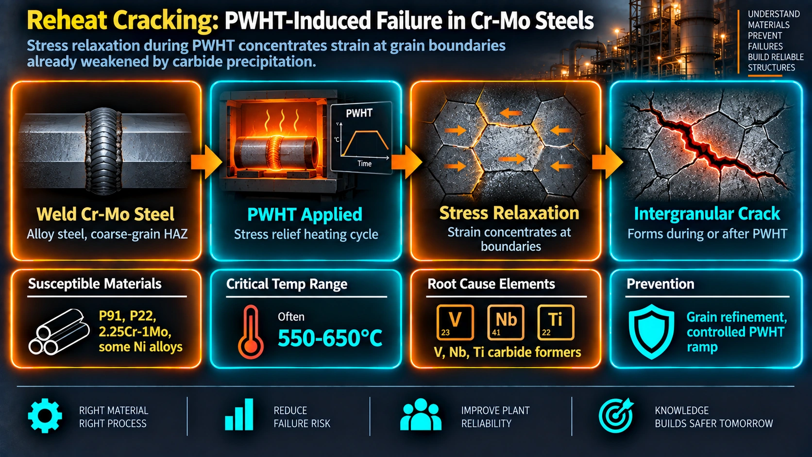 Reheat cracking mechanism during PWHT of Cr-Mo steel welds