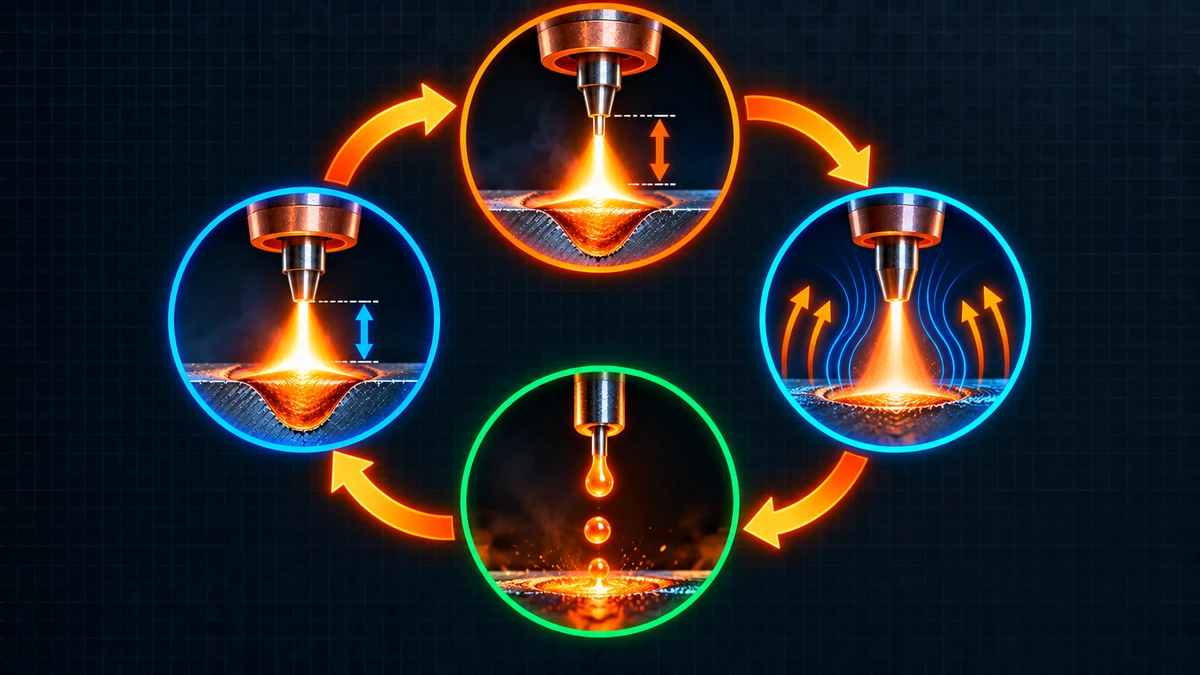 Technical illustration of the SAW wire and flux selection sequence from base metal requirements to a final AWS classification