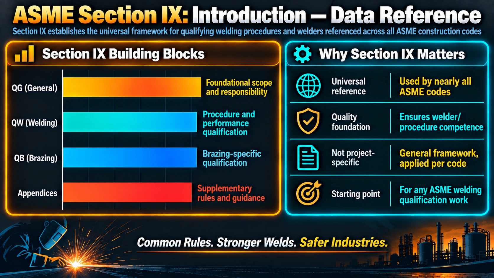 ASME Section IX building blocks and why Section IX matters