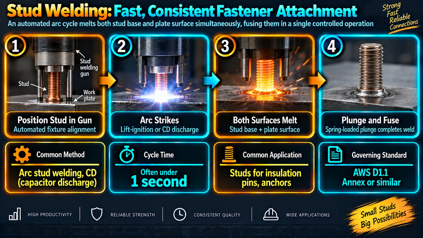 Stud Welding: Fast, Consistent Fastener Attachment