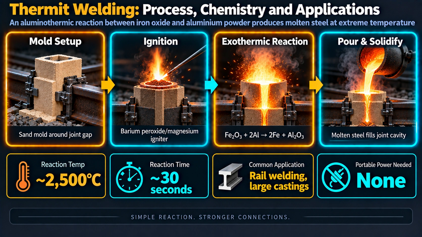 Thermit welding compared to flash-butt welding for rail joining
