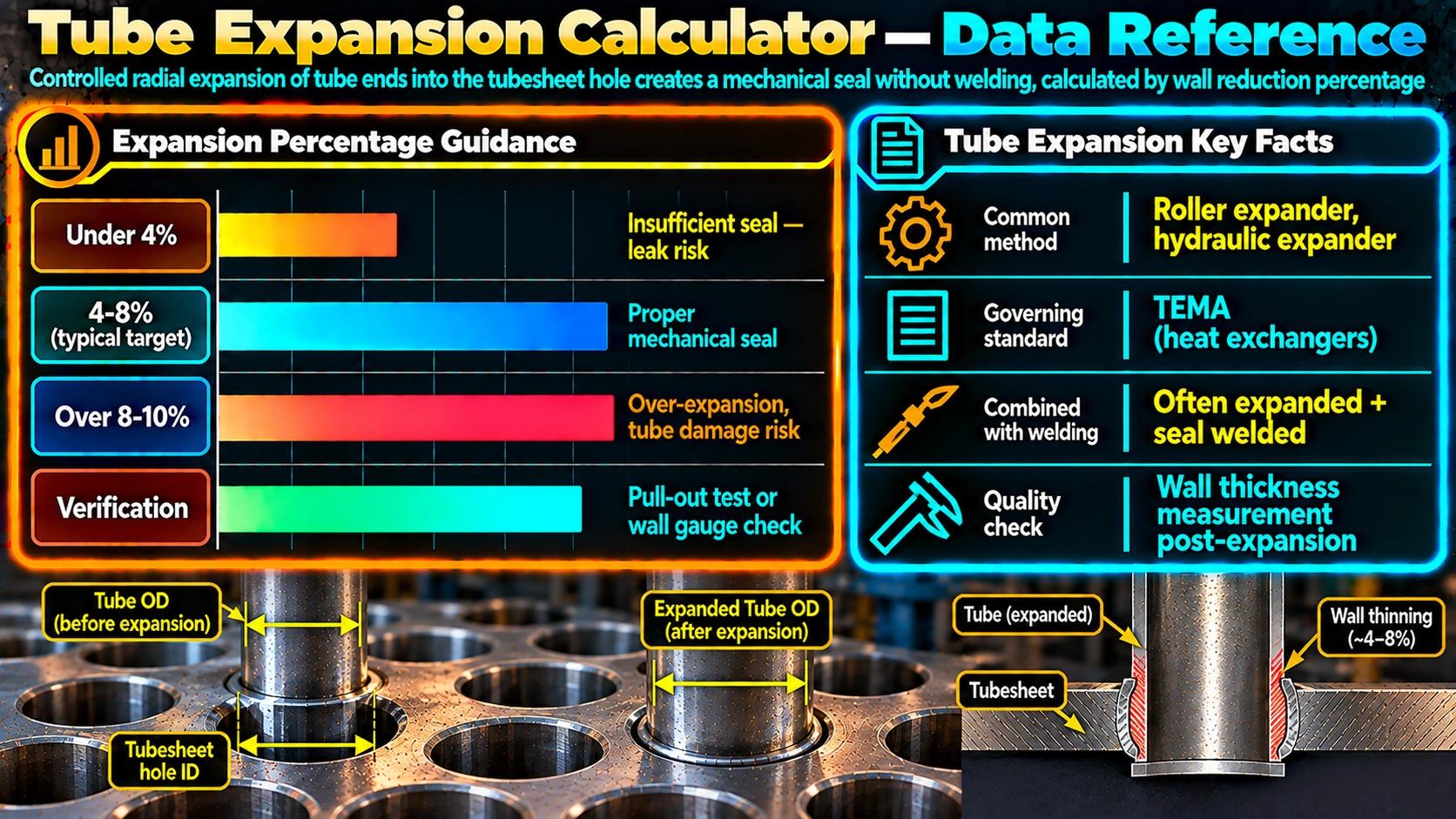 Tube expansion percentage guidance and key facts