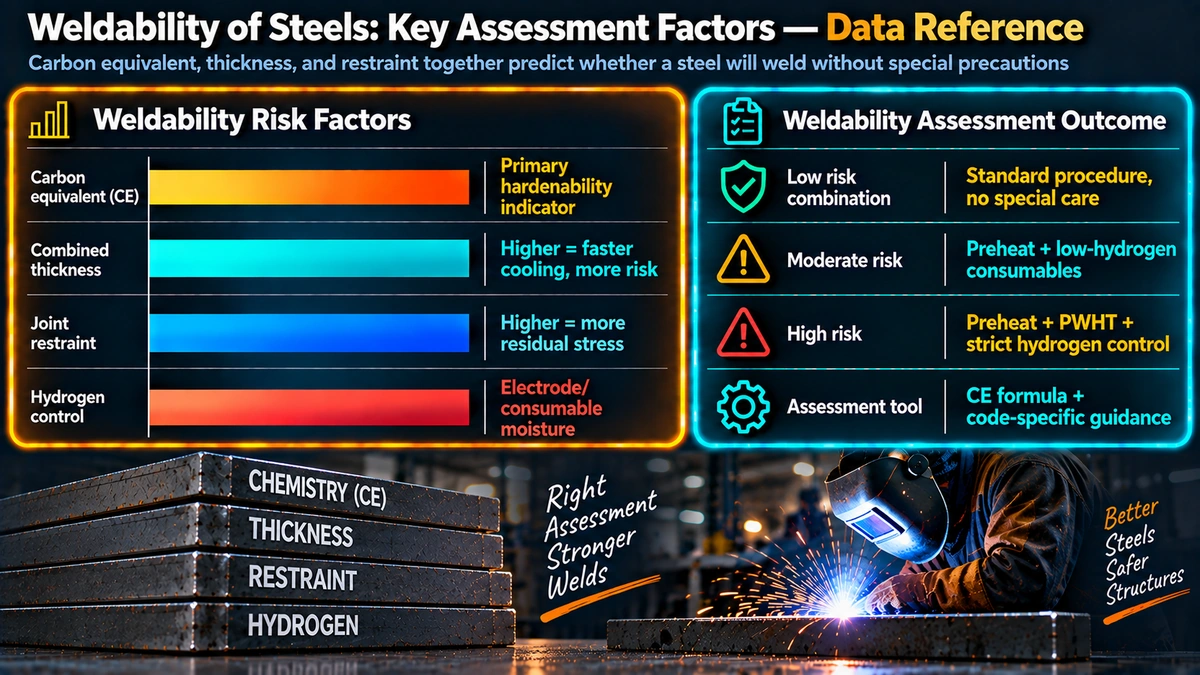 Weldability risk factors and assessment outcome guidance