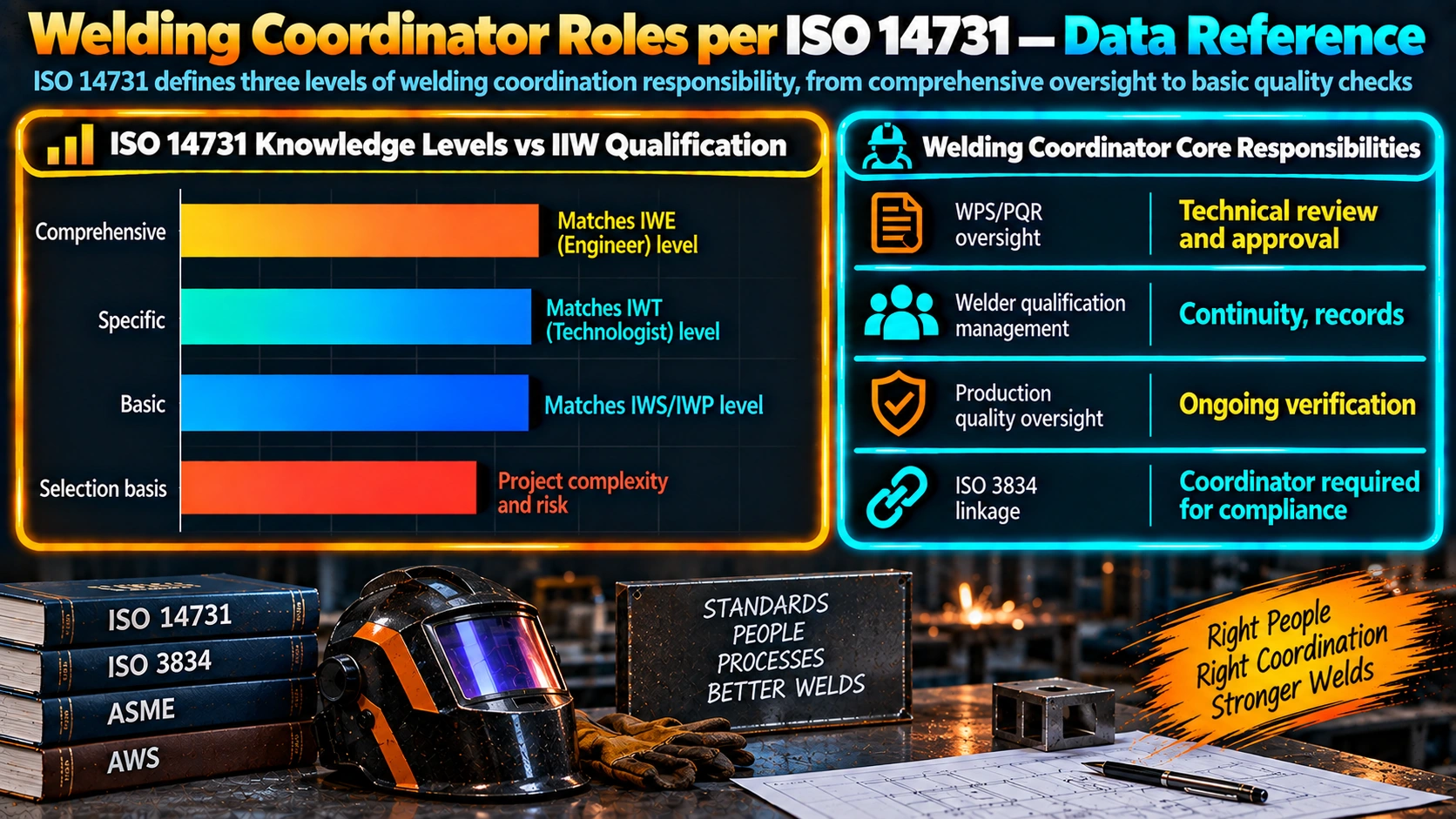 Welding Coordinator Roles per ISO 14731 — Data Reference
