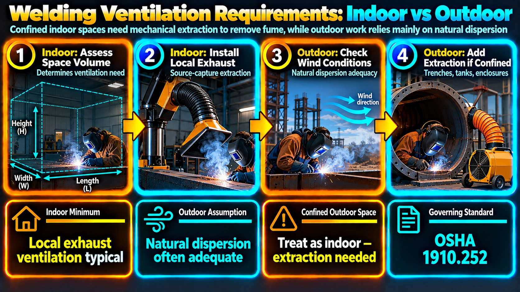 Welding Ventilation Requirements: Indoor vs Outdoor