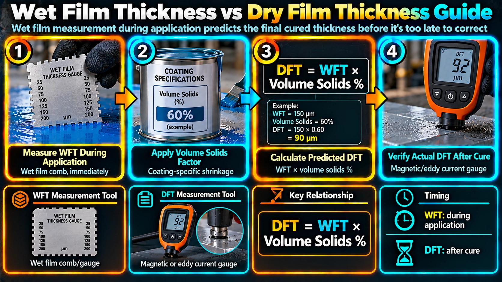 Wet Film Thickness vs Dry Film Thickness Guide