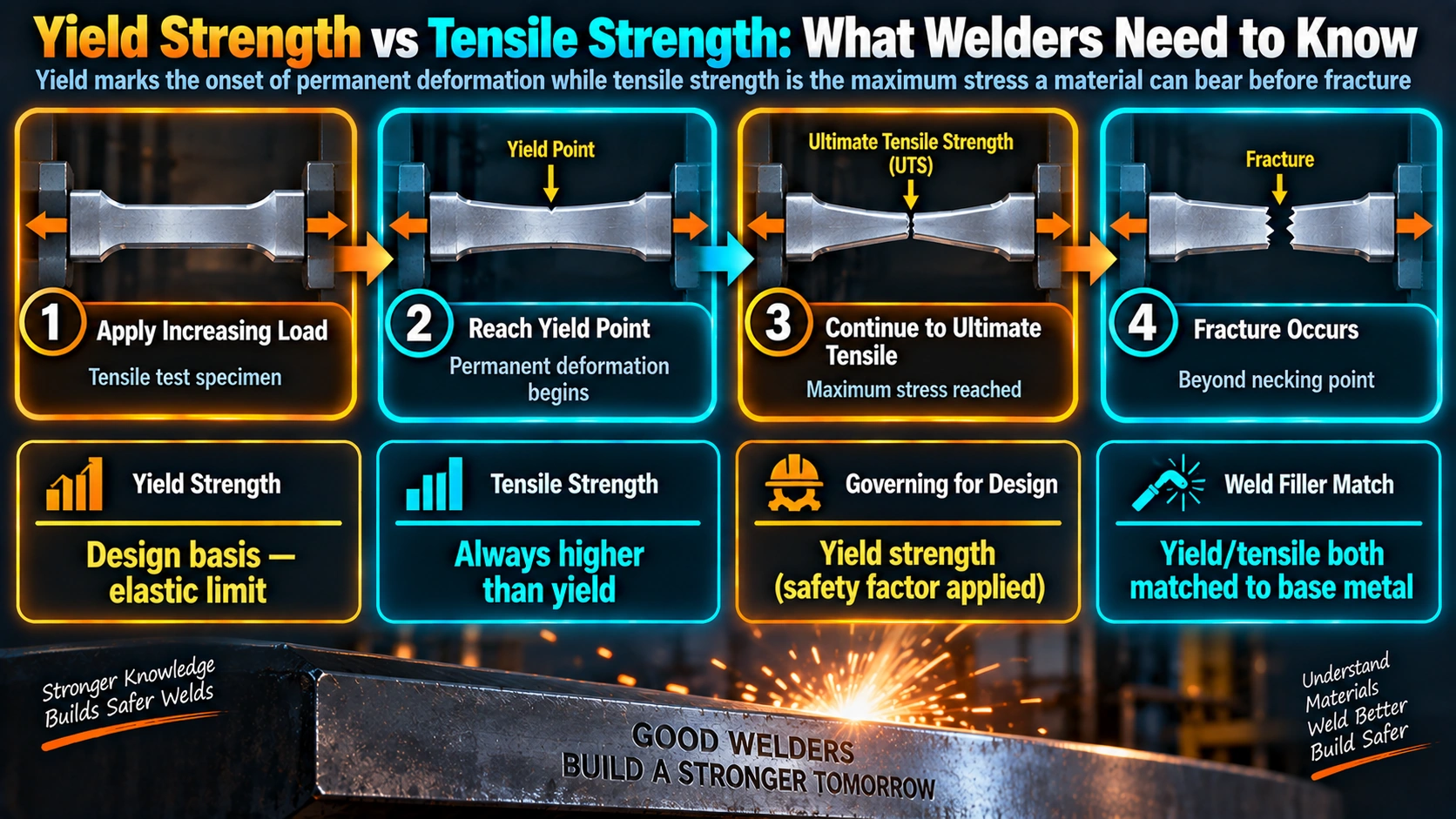 Yield Strength vs Tensile Strength: What Welders Need to Know