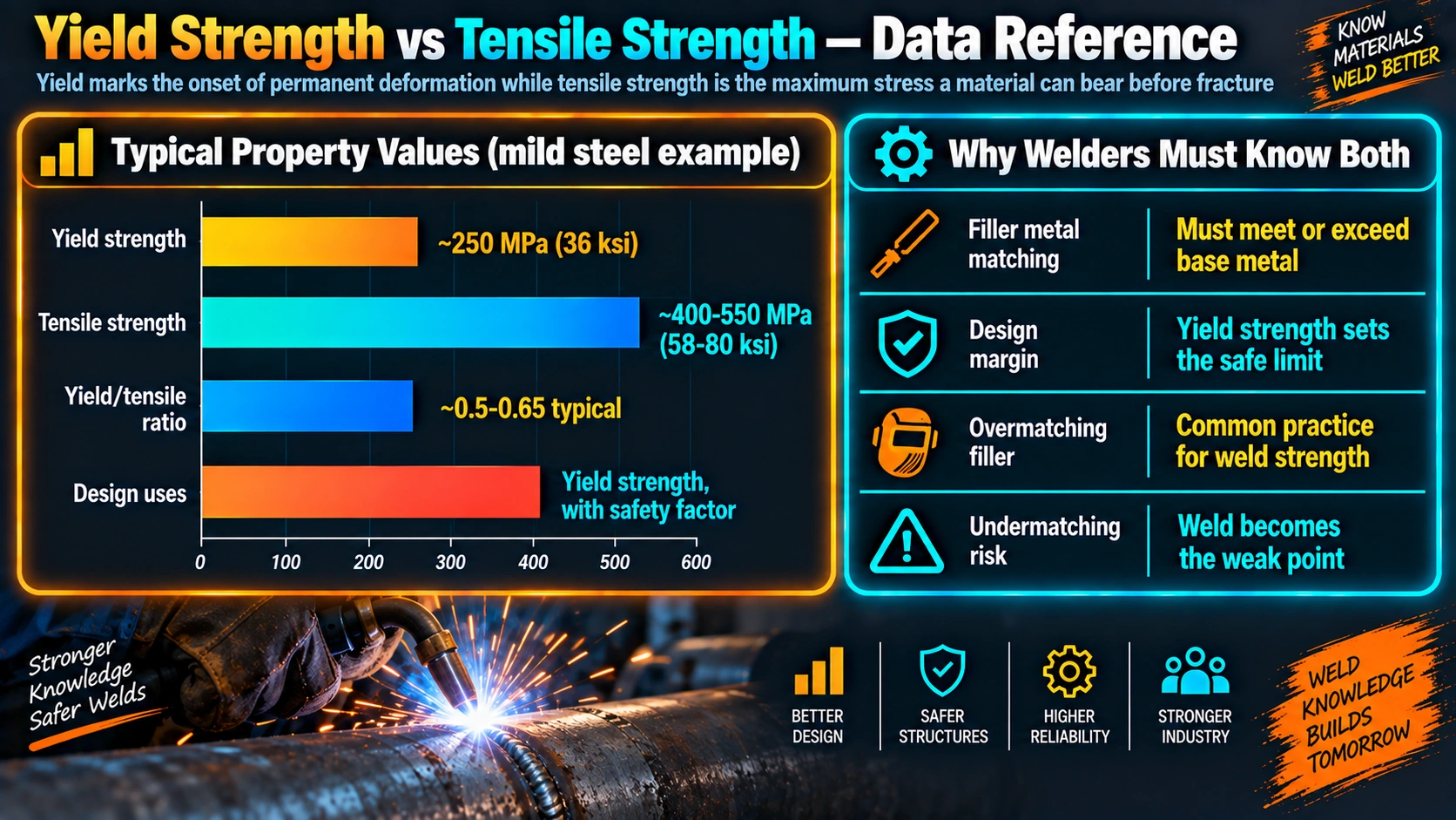 Yield Strength vs Tensile Strength — Data Reference